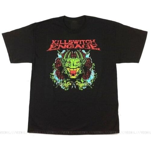 Killswitch Engage Dragon Black T-Shirt New Official Band Merch Full-figured T Shirt