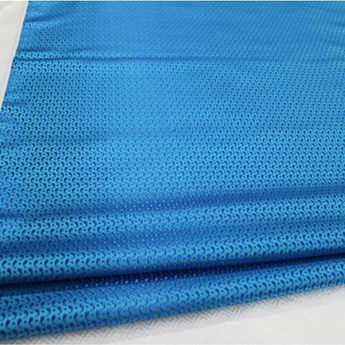 HLQON 75cm width brocade yarn dyed blue fabric for patchwork felt tissue telas bed sheet cheongsam dress children cloth coat