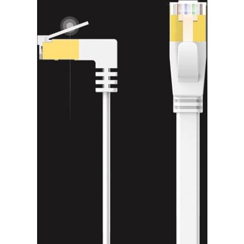 Ultra Slim Cat6 Ethernet Cable Left Up Down Angle UTP Network Patch Cable Cat 6(Category 6) 0.5m/1m/1.5m/2m/3m/5m/8m/10m White