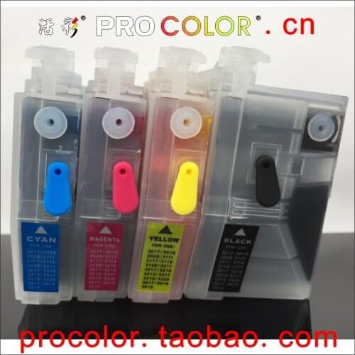 Full LC3719 XL LC3717 refill ink cartridge for BROTHER MFC J3930DW J3530DW J2330DW J2730DW MFC-J2330DW inkjet printer with chips