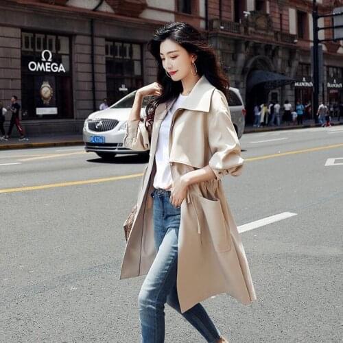 LBP-BAIPING Women's Classic Trench Coats