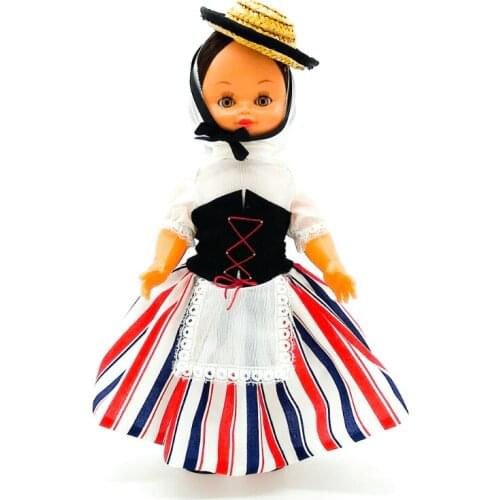 Lovedoll collection 35 cm Folk crafts dress regional Lanzaroteña Launcelot Canary manufactured in Spain. Similar Nancy. Gift