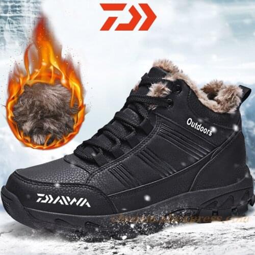 Dawa New Mens Winter Boots Warm Snow Boots 2021 Male Outdoor Walking Shoes Very Warm Waterproof Ankle Boots Men Fishing Shoes