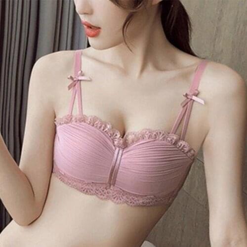 Underwear for Woman Bra 85 B Soft Wire Free Small Breast Cover Push Up Bra Sexy Lingerie Girl Black Pink Bralette Seamless