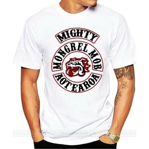 New T-Shirt Mongrel Mob Motorcycle Club MC Red t shirt. USA Size #POH male brand teeshirt men summer cotton t shirt