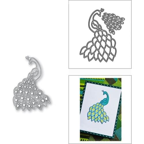 New 2021 Noble Peafowls Animal Metal Cutting Dies for DIY Scrapbooking Paper and Card Making Decorative Embossing Craft No Stamp