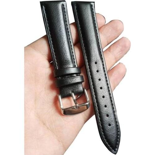 Handmade Black Brown WatchBand Strap Watchband Leather Men Women Genuine 12mm 14mm 16mm 18mm 20mm 22mm 24mm Watch Belt