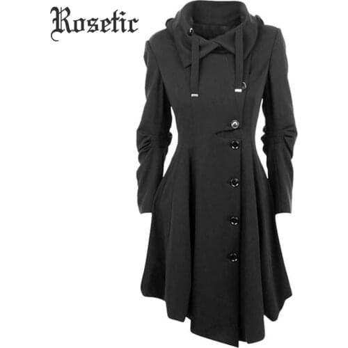 Rosetic Women's Black Raincoats China
