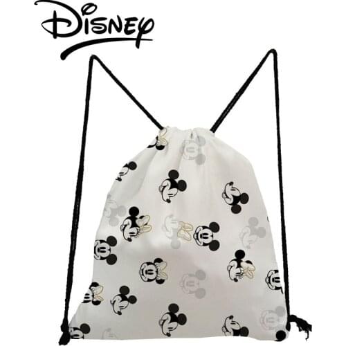 Disney Mickey Mouse Backpack Sports Gym Bag Fashion Cartoon Swimming Storage Bag Child School Bag Well Made Gift Drawstring Bag