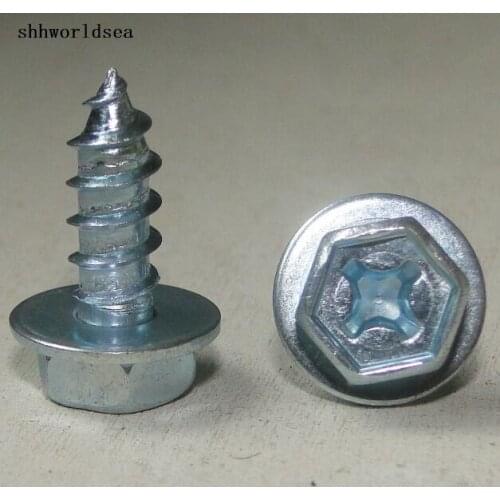 Shhworldsea Zinc Blue Hexagon Tapping Screw Fastener Retainer Clip For Toyota 90159-60303