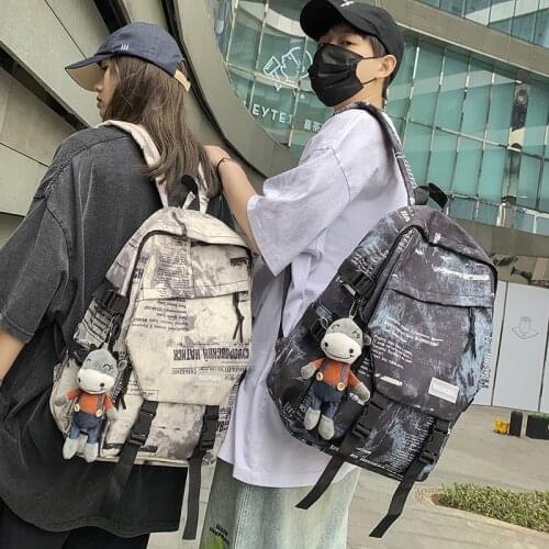Bag; male and female college students large capacity high school junior middle school students backpack