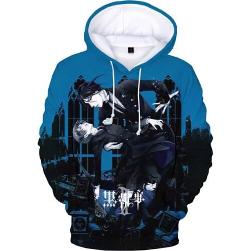 Hot Anime Black Butler Hoodies 3D Print High Quality Sweatshirts Kuroshitsuji Hoodie Hip Hop Men Women Streetwear Pullovers