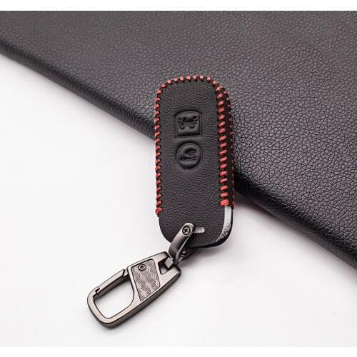 High quality soft leather car key cover for Honda pcx 150 hybrid X-ADV sh125 scoopy sh300 forza 125 300 2018 2 Buttons key case