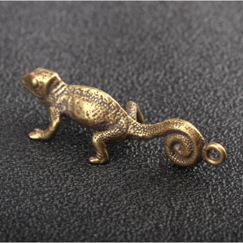 Lizard Brass Beads Copper Desert Critter Paracord Bracelet Accessories DIY Lizard Keyring Accessories