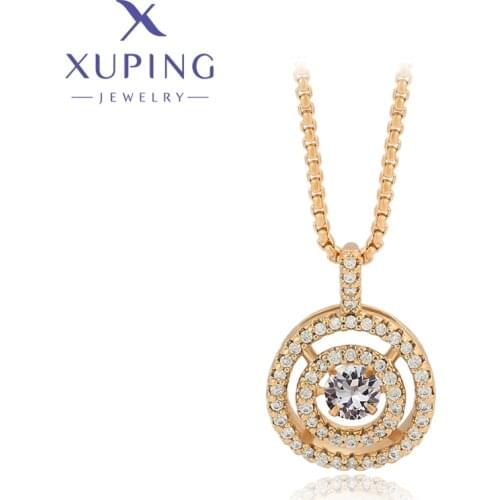 Xuping Jewelry Summer Sale Fashion White Crystal Pendant Necklace on Promotion A00553693