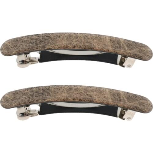 2Pcs Vintage French Acetate Hair Clips Automatic Barrette Hairpin for Women