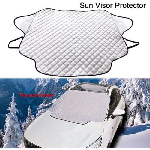 Car SUV Van Windscreen Cover Sun Shade Snow Frost Ice Dust Windshield Mirror Protector Car Exterior Accessories Waterproof