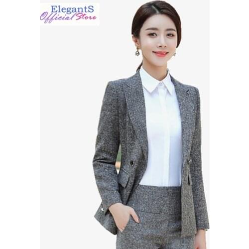 Women Formal Blazers And Jackets Coat Female Outwear Office Lady Uniform Business Work Elegant 2019 Autumn Large Size 4XL XXXL
