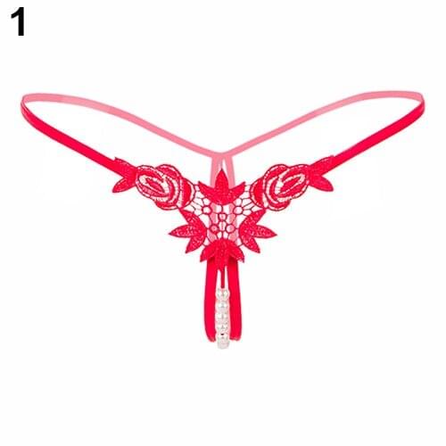Women Sexy Thongs Strap G-string V-string Panties Lace Flower Underwear Briefs