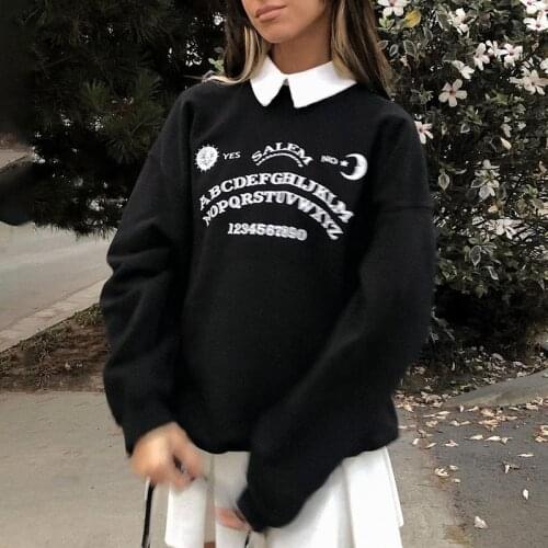 2021 Winter Womens Hoodies European and American Ins Wind Round Neck Letter Printing Long-sleeved Pullover Trend Lapel Clothes