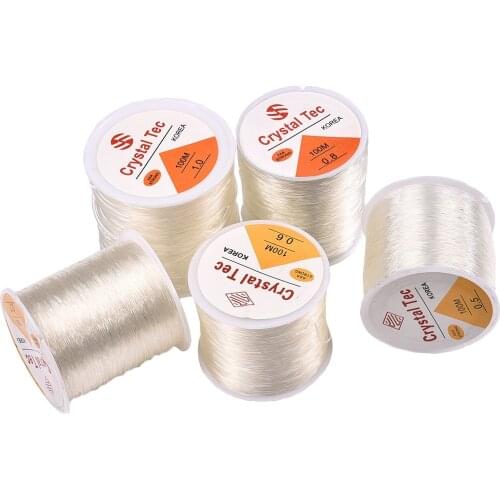 100M Crystal Transparent Stretch Elastic Beading Cord Wire DIY Bracelet Necklace Findings Jewelry Making Accessories