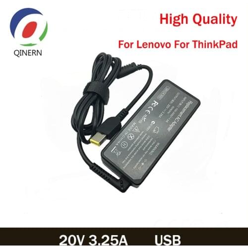20V 3.25A 65W USB AC Laptop Charger Power Adapter For Lenovo Thinkpad X301S X230S G500 G405 X1 Carbon E431 E531 T440s Yoga 13