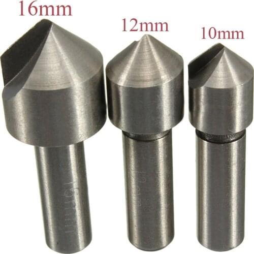3pcs/set 90 degrees HSS DIY Countersink Drill Bit Set for Steel Hard Metal 10+12+16mm
