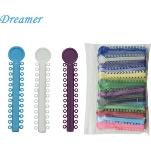 Dreamer 40 Pieces Dental Orthodontic Ligature Ties Colorful Rubber Band Elastic