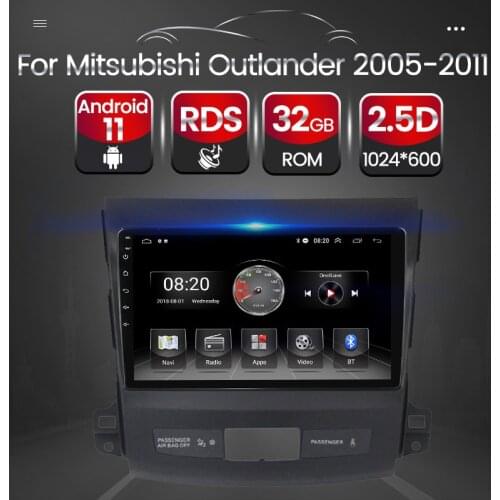 2.5D touch screen Car gps navigation multimedia player for Mitsubishi Outlander xl 2 2005-2011 car radio no dvd 4 core wifi