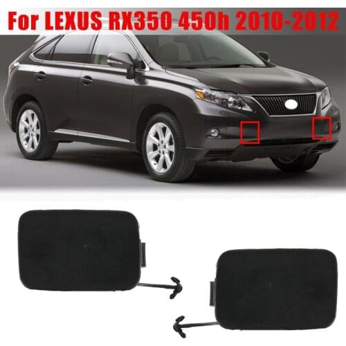 Car Front Bumper Towing Hook Eye Cover for LEXUS RX350 450h 2010 2011 2012 Left & Right Black Trailer Cover