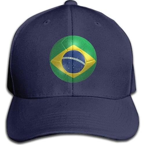 Baseball Hats Soccer Ball Brazil Flag Snapback Sandwich Cap Adjustable Peaked Trucker Capcustom Logo