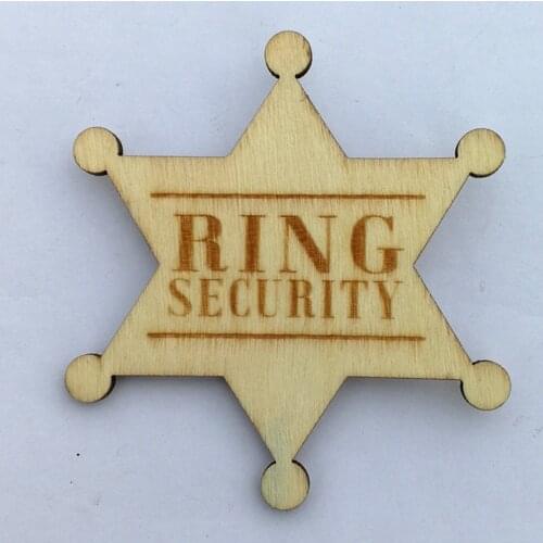 Wood security badge brooch pin pins, wedding accessories, for bearers