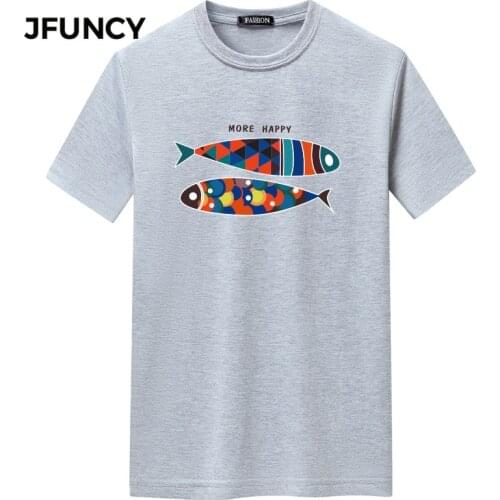 JFUNCY Oversized Mens T-shirts Summer Men T-shirt Short Sleeve Cotton Harajuku Graphic T Shirts Camisetas Camisa Masculina