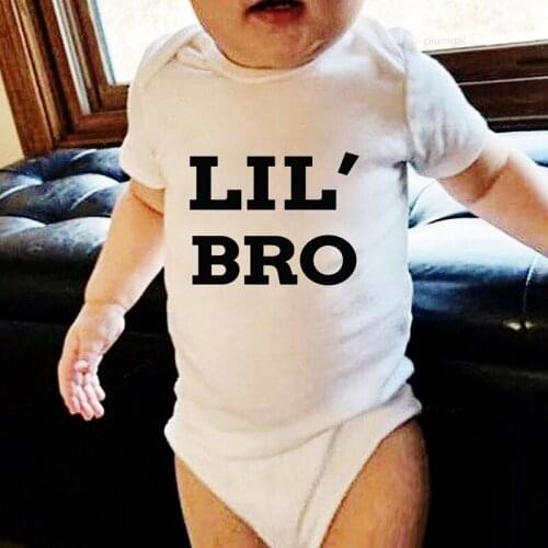 Lils Bro Printed Newborn Baby Boy Clothes Romper for Toddler Onesie Now Born Rompers One Piece Jumpsuit Kids Clothing