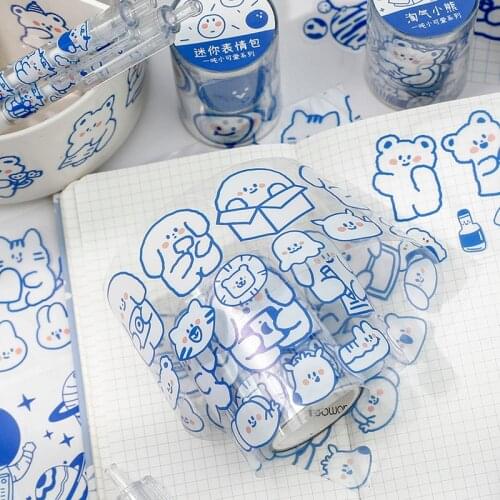 Cute Animals Little Prince Journal Handmade Decorative Washi Tape Transparent Label Stickers Adhesive Tape Decor Diy Planner