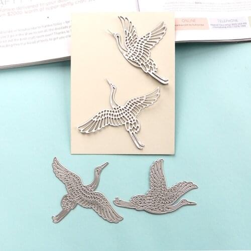 DUOFEN METAL CUTTING DIES Chinese Japanese flying cranes stencil DIY Scrapbook Paper Album 2021 new