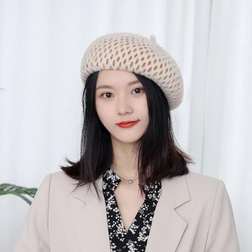 Fashion new arrival women temperamental print beret hat comfortable simple fresh vintage elegant wild trend cute berets 6 colors