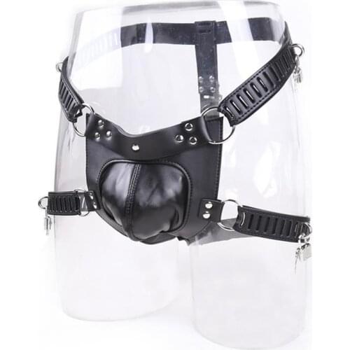 Pants Spanking Bondage Flirting Mens Toys Chastity Pants Bondage Toy Leather Pants Genuine Leather