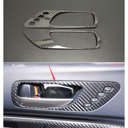 Car Styling Carbon Fiber Made Car Interior Door Handle Cover Trim Sticker For Lexus RC200t RC300 RC350 RC F SPORT 2014-2018