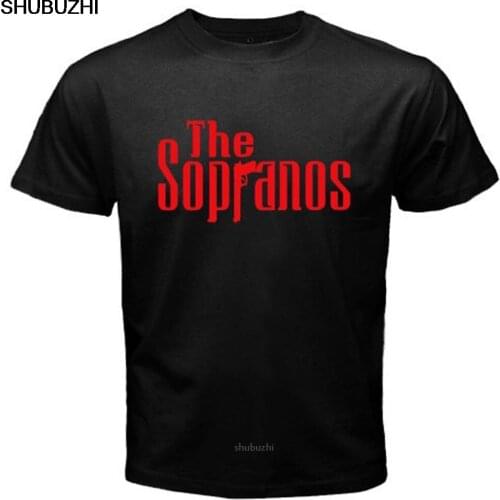 New The Sopranos Crime Drama TV Series Logo Mens Black T-Shirt Size Cool Casual pride t shirt men Fashion tshirt sbz8489