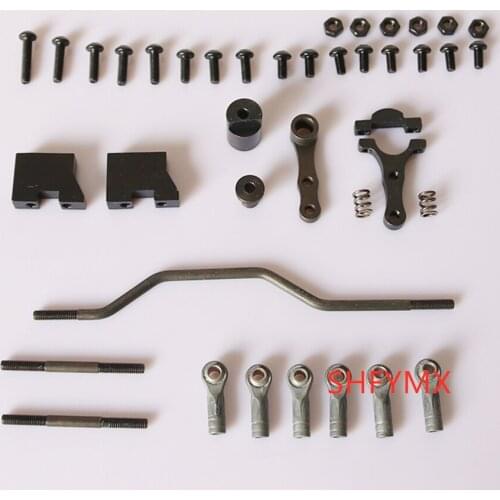 New Metal Steering Rod Linkage Kits For 1/14 Rc Truck Tamiya Tractor Scania R620 MAN TGX VOLVO FH16 6X6 6X4 Trailer Upgrade Part