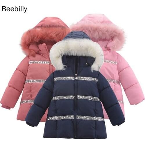 Winter Kids Coats Children Girls Jackets Fashion Thick Long Coats Girl Hooded Coat Snowsuit 3-8Y Teen Children Overcoat Parkas