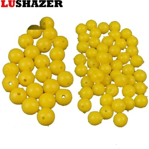 30-50pcs/lot Fishing Floating Beads lure Corn flavor Space Beans 0.8mm 1mm round Balls sea Fishing lures Accessories Tackle