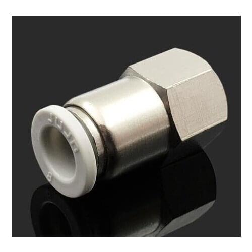 Pneumatic connector copper nickel plated PCF internal thread straight through quick intubation connector 10pcs/bag