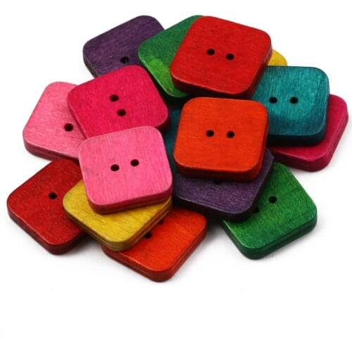 Childrens Clothing Sewing Two-hole Natural Wood Craft Buttons 18.5mm Clothing Sewing Supplies Button Flower DIY Scrapbook