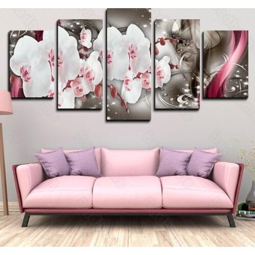 Romantic Color Flower Combination Wall Art Canvas Prints Modern Living Room Decoration Paintings Hanging Painting
