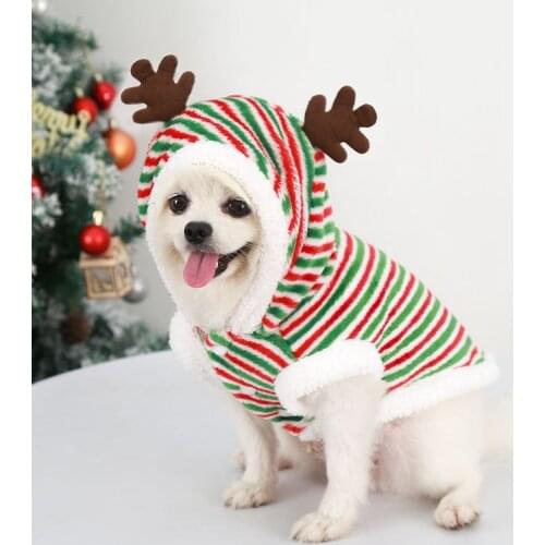 Christmas Dog Costume Jumper Winter Pet Dog Clothes Outfit Xmas Dog Clothing Garment Hoodies Poodle Bichon Corgi Schnauzer Coat