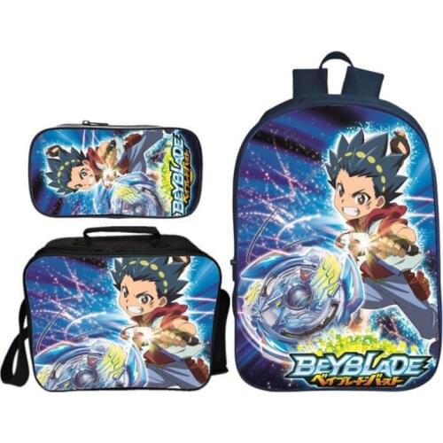 Game Anime Beyblade Burst Print School Bag Sets for Teenager Boys Cool Cartoon Kids Schoolbags Children Bookbags