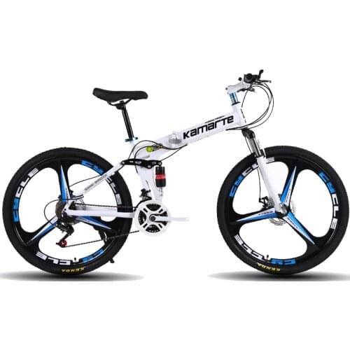 26inch folding mountain bike double disc brakes bicycle 21 speed folding bicycle 6 knife wheel and 3 knife wheel mountain bike