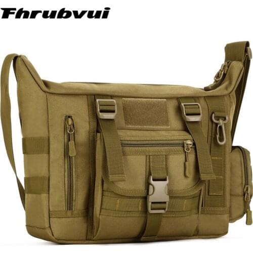 14 Inch Tactical Sling Bag Military Mens A4 Document Molle Messenger Sport Crosscody Bags Sling Laptop Shoulder Bag